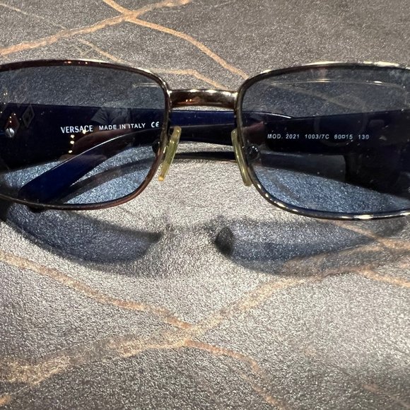 Vintage Versace Blue Sunglasses - Picture 3 of 6
